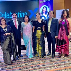 At the 'Celebrating X Factor' podcast event with a group of inspiring doctors and philanthropists. It's wonderful to be in the company of such accomplished women.