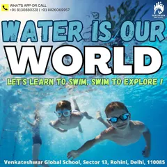 For us, water is our world. This underwater photo shows young swimmers exploring with goggles on, embodying our motto: "Let's learn to swim, swim to explore!"