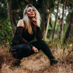 An outdoor photoshoot in Goa, blending my style with the natural, rustic environment.