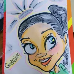 I also offer full-color caricatures. Adding color makes the portrait pop and brings an extra layer of fun and vibrancy to the final artwork.