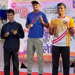 The podium is the goal. Here are three of my athletes after their stellar performance at the Maharashtra State Inter-University meet. Seeing them stand there with their medals is a testament to their hard work and our training system.