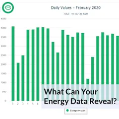 This bar graph shows daily energy consumption values for compressors over a month. This level of granular data reveals patterns, peaks, and irregularities that are invisible with standard utility bills, allowing us to pinpoint specific opportunities for efficiency improvements.