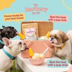 Summer days are better with a pup-sicle! My DIY Dog Ice Cream mixes are a huge hit. This photo captures the fun of sharing a cool, safe, and delicious treat with your best friends. It's all about creating happy moments together.