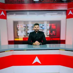 In the studio at ABP News. I am frequently invited as a legal expert on national television to break down complex issues and current events for a wider audience.