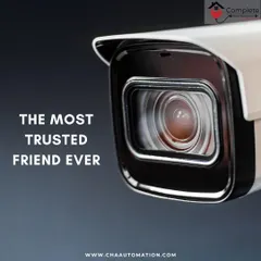 We consider our CCTV systems to be your most trusted friend in home security. This close-up highlights the robust build and advanced lens technology we use to protect your home.