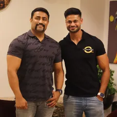 Coming Soon with Akshay Chopra. A behind-the-scenes photo with fellow fitness educator Akshay Chopra. We're collaborating on a podcast to tackle more fitness myths.