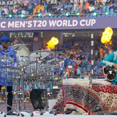 A moment of fusion at the ICC T20 World Cup, where we brought together legendary drummer Shivamani and sitarist Rishab Sharma. Our team handled the complex audio and technical setup required to perfectly balance traditional and modern instruments in a stadium setting.