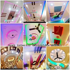 A collection of stunning false ceiling designs for the home. This gallery shows a variety of fan integrations and lighting styles, from classic to contemporary.