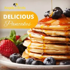 Nothing starts a fun day quite like a stack of delicious, fluffy pancakes topped with fresh berries and syrup. A favorite treat for both kids and grown-ups at our cafe.