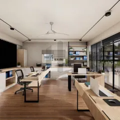 I believe a workspace should inspire clarity and focus. For this law firm, I designed an open-plan office using Noir Oak and matte black accents. The layout encourages quiet collaboration while large windows flood the space with natural light, creating an atmosphere that is both powerful and calm.