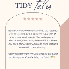 This is what it's all about: creating a space that brings you sanity and style. This client's feedback highlights my process of customizing every setup to suit your specific lifestyle, making sure every inch of your home works smarter for you.