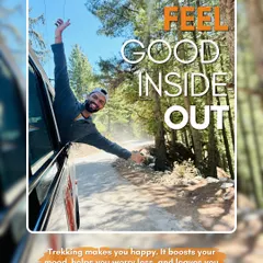 That feeling of pure freedom, hanging out the window of the traveller on a dusty mountain road. Trekking and road-tripping in the Himalayas makes you feel good from the inside out.
