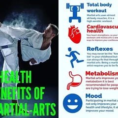 Discover five key health benefits of our martial arts programs. We focus on providing a total body workout that improves cardiovascular health, reflexes, metabolism, and mood.