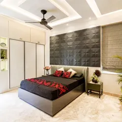 A bedroom should be a personal sanctuary. In this modern duplex, I used a dramatic 3D geometric panel as a headboard to create a focal point that is both bold and serene. Paired with clean lines and a minimalist aesthetic, it’s a space designed for rest, confidence, and character.
