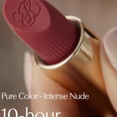 A close-up from the ad, showing how the nude nails work perfectly for a commercial beauty shoot.
