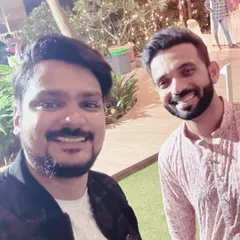 A selfie with Indian cricketer Ajinkya Rahane. I have had the pleasure of hosting events attended by sports stars, bringing a touch of glamour and excitement to the proceedings.