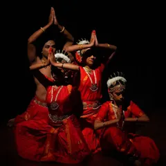 A beautifully composed group photo from our production "Raṅg". This pose, with me and my disciples, shows the unity and devotion we bring to the stage as an ensemble.