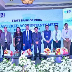 A group photo from the SBI Chartered Accountants meet where I was a Guest of Honour. My network and reputation in the financial sector provide a unique advantage for my consulting clients.