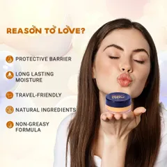 There are so many reasons to love my lip balm. It creates a protective barrier, provides long-lasting moisture, and has a non-greasy formula. Plus, its travel-friendly size means you can have soft lips wherever you go.