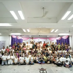 Our Ajinkya Rasika Meher Yoga Shala family celebrating International Yoga Day. This was one of our biggest community practices, and my heart was full.