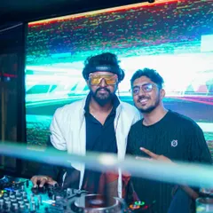 A great moment with a friend behind the decks at Drava Lounge. It's always good to share the vibe with fellow music lovers.