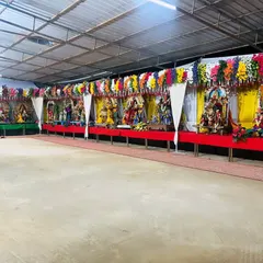 For large temple festivals, I can manage complex setups, such as this arrangement for 25 different Grama Devis, ensuring each deity is presented with reverence.