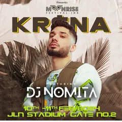 Another poster from the Moonrise Festival, highlighting my set for hip hop artist Krsna. This was one of the biggest festivals in Delhi.