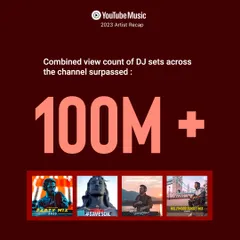 Incredibly humbled to see that my DJ sets have surpassed a combined 100 million views on YouTube. This journey started with a few hundred downloads two decades ago, and I'm so grateful for every single view.