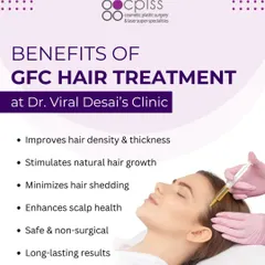 GFC, or Growth Factor Concentrate, is a safe and effective non-surgical treatment I use to address hair loss. It improves hair density, minimizes shedding, and enhances overall scalp health for long-lasting results.