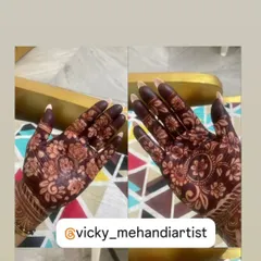 Another example of the rich, maroon stain that develops from my natural henna. The color is deep and even across the entire design.