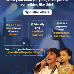 We offer 1-on-1 live online classes with certified teachers and provide global exposure through performance opportunities. I believe learning should lead to performing, and we create the stage for it.