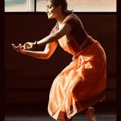 A work-in-progress sharing of 'VitthaMai'. This image captures a moment of exploration in the studio, finding the physical language for the complex relationship between devotee and divinity in Warkari poetry.