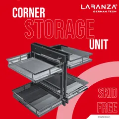 This skid-free corner storage unit is universal, meaning it can be installed in most kitchen setups to make the most of notorious nooks and crannies.