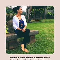 One of the quickest ways to reset your nervous system is deep breathing. Just three deep belly breaths can bring you back to the present moment and reduce stress instantly.