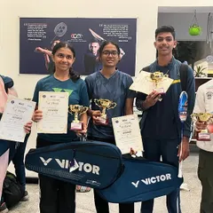 Our winners from the Ramco Cement PSB Open Junior Badminton Tournament. We are proud of every player who competed and brought home titles in four different categories.
