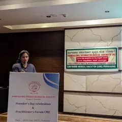 Speaking at the Practitioner's Forum CME for the Bangalore Dermatological Society. Engaging with my colleagues on the latest advancements helps elevate the standard of care for all our patients.