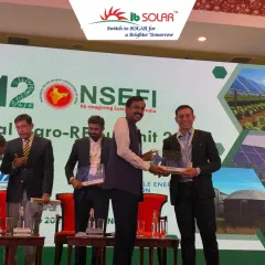 Our Director, Mr. Abhinav Mahajan, accepts an award at the National Agro-RE Summit 2025. Our participation as an Exhibition Partner focused on showcasing Agri-Voltaics, a dual-use solution for generating clean energy while supporting food security.