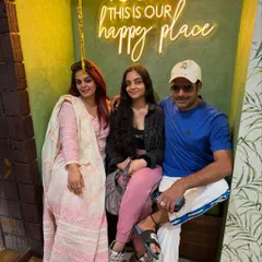 It brings me so much joy to see families find their "happy place" with us. Here, a family enjoys a moment together at our salon, a beautiful reminder that wellness and connection go hand in hand.