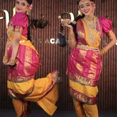 This is the traditional Iyer Madisar drape, a style that is very close to my heart. I love teaching and draping this 9-yard saree for special functions and cultural events, keeping our traditions alive.