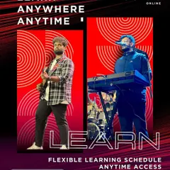 This ad showcases our flexible learning options, including one-on-one coaching and self-paced learning, available both in-studio and online.