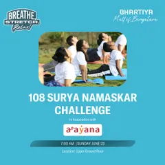 We partnered with Bhartiya Mall of Bengaluru for a 108 Surya Namaskar Challenge. It was a morning of incredible energy, power, and community spirit.