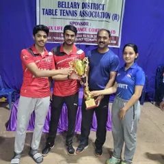 Team Champions! We are thrilled to see our team, led by our senior players and Coach Krunal Telang, crowned champions at the state ranking tournament in Hospete.