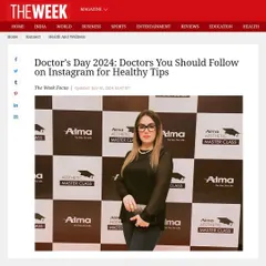A snapshot from The Week Magazine's feature on Doctor's Day 2024. This recognition motivates me to continue sharing valuable insights on professional skincare, aesthetic procedures, and effective hair care tips with all of you.