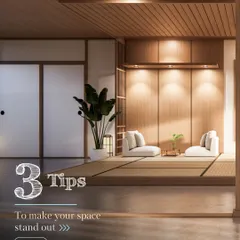 This graphic introduces three simple tips we follow to make a space stand out. Our design approach is rooted in principles that create timeless and elegant environments.