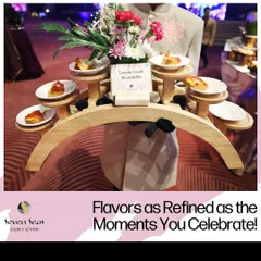 Flavors as refined as the moments you celebrate. Our Tomato Cortili Bruschetta is served on a unique wooden arch, turning a simple pass-around into a moment of artistry.
