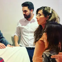 In discussion with international experts and colleagues at the Viscoderm launch event. Exchanging knowledge about new products and techniques is crucial for refining patient outcomes.