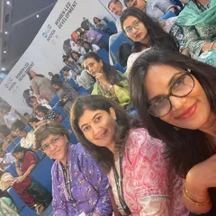 A selfie with fellow attendees at the Hindustan Times G20 Agenda event. The energy and passion for women-led development were truly contagious.
