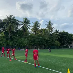 Setting up for a fitness test with the youth football players at FC Madras. We use a variety of assessments to get a complete picture of an athlete's physical capabilities, which helps in designing a targeted training program.