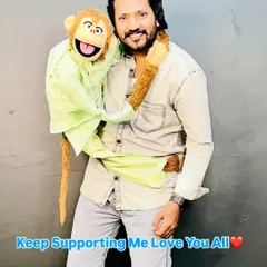 A picture of me and my main man, Chintu. He's the star of the show, and our chemistry is what makes our comedy work.