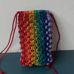 Another look at the rainbow mobile pouch, showing all the beautiful colors of the spectrum.